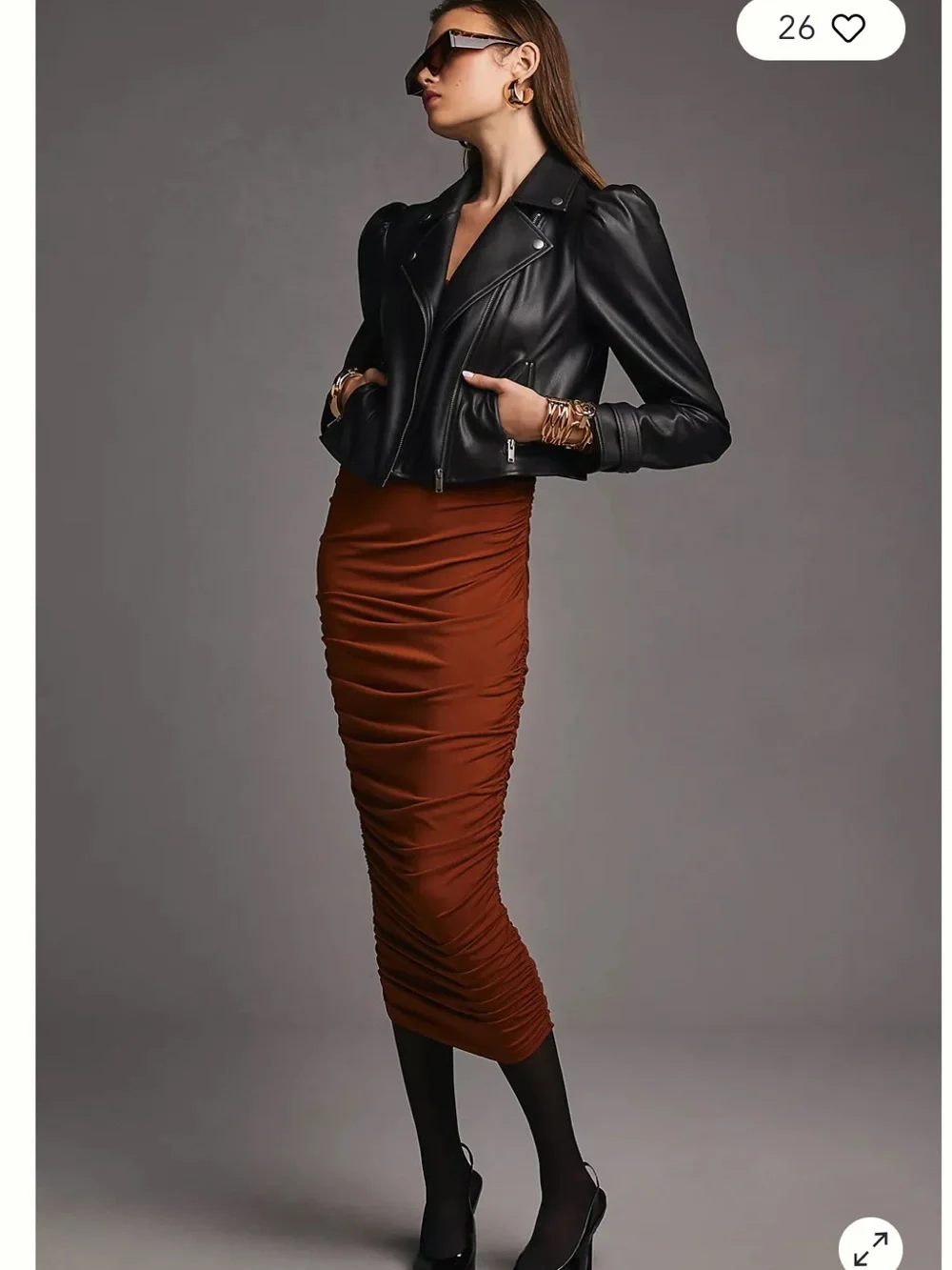 Maeve Faux Leather Femme Moto Jacket - Picture 3 of 13